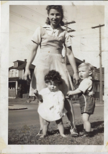 Doreen, Eileen’s fraternal twin is shown with Derek and David. Date unknown