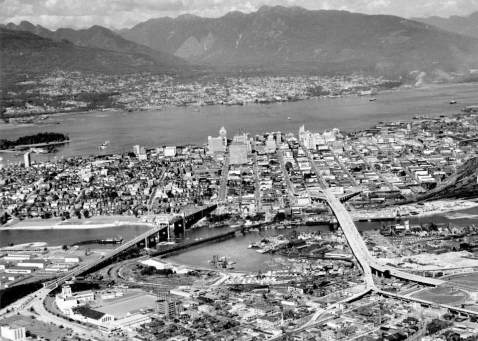 Overhead view Vancouver 1957 - reddit 