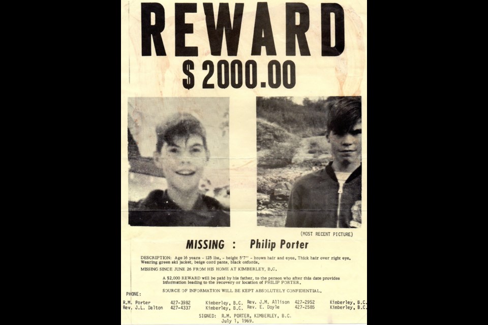 Missing poster for Philip Porter, 1969
