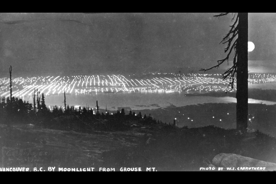 This photo of Vancouver was taken from Grouse Mountain in 1915.
