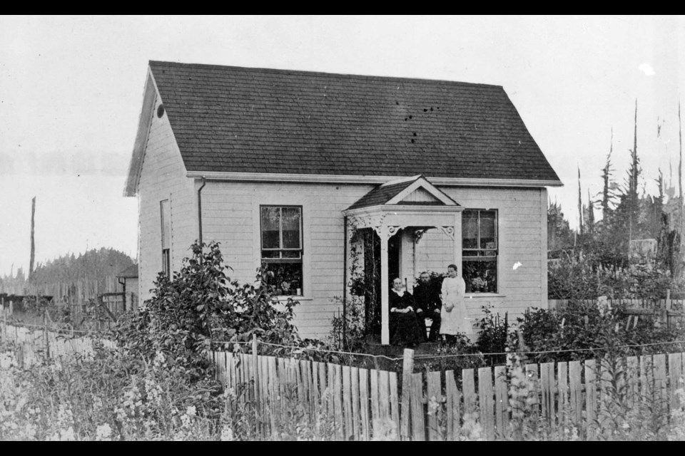 One of the earliest residences in what is now the Commercial Drive neighbourhood was at 1617 Gravely St. Pictured here are the Masons in 1892. More than 130 years later an apartment building stands there.
Reference code: AM54-S4-: Bu P299