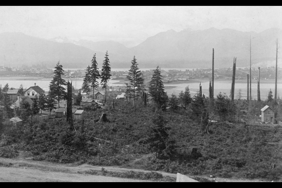 Mount Pleasant circa 1890 as the earliest version of the neighbourhood formed at the southern edge of a bridge over False Creek.
Reference code: AM54-S4-: Van Sc P104