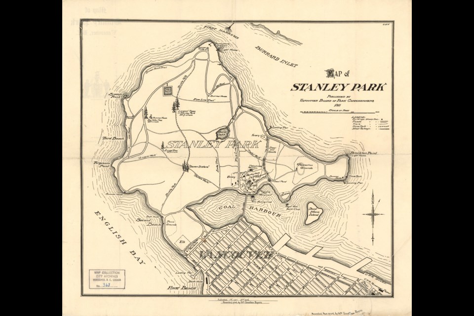 The map shows Stanley Park more than 110 years ago.
Reference code: AM1594-: MAP 368a-: MAP 368a-r