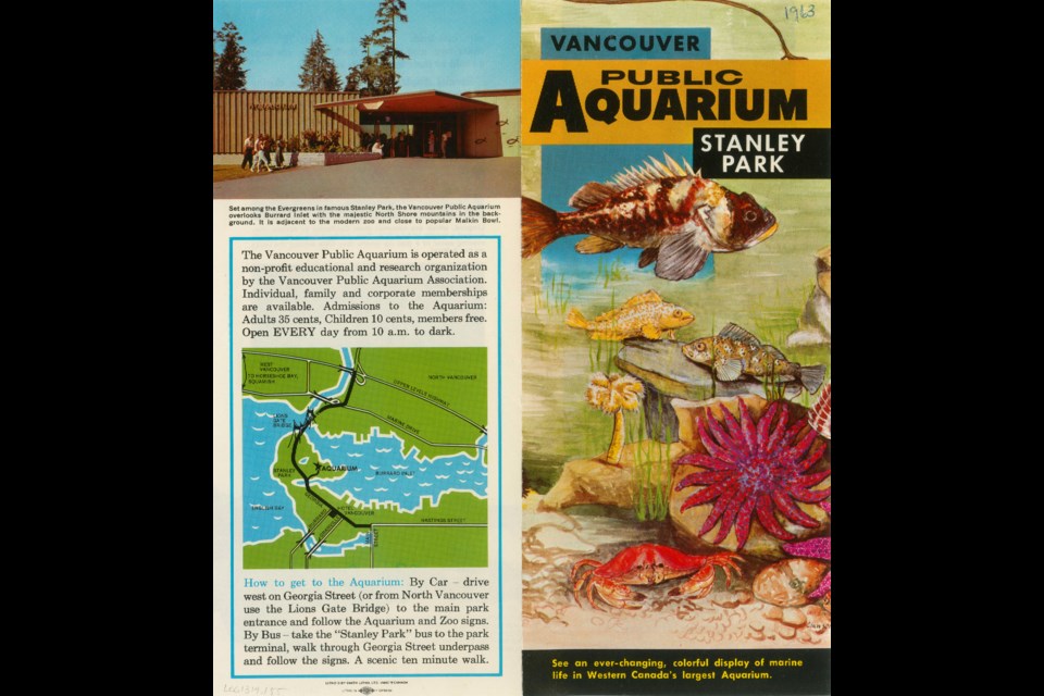 This Vancouver Aquarium brochure is from 1963.
Reference code: AM1519-: PAM 1963-148-: LEG1319.155