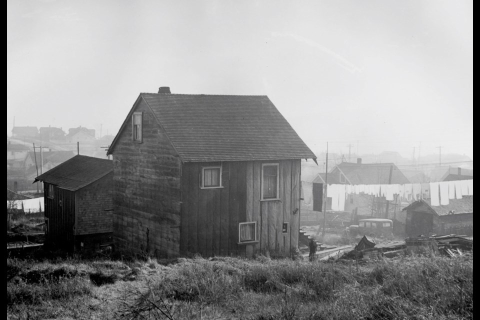 In a report about housing in Vancouver and trying to deal with slums and low-quality housing this specific house on 5th Avenue was highlighted in 1942. Reference code: COV-S397-: LEG1593.1-: CVA 163-7