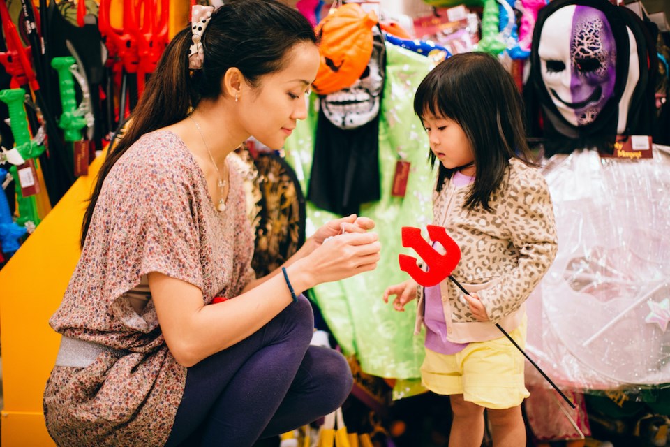 mom-child-shopping-halloween-costumes