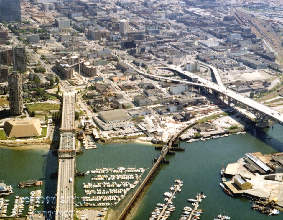 Vintage Aerial view False Creek