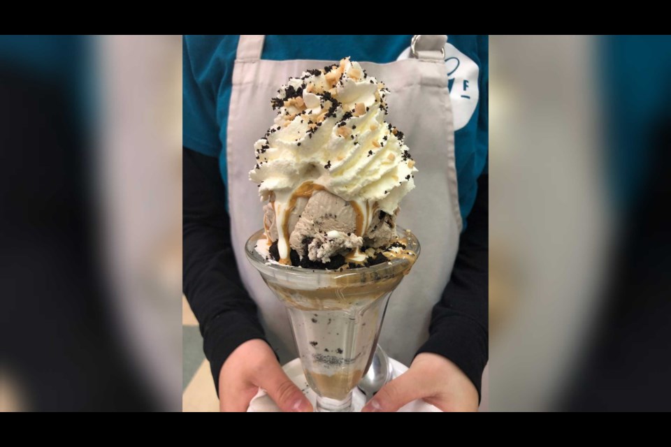 An ice cream sundae at Glenburn Soda Fountain in Burnaby. Photo: Glenburn Soda Fountain