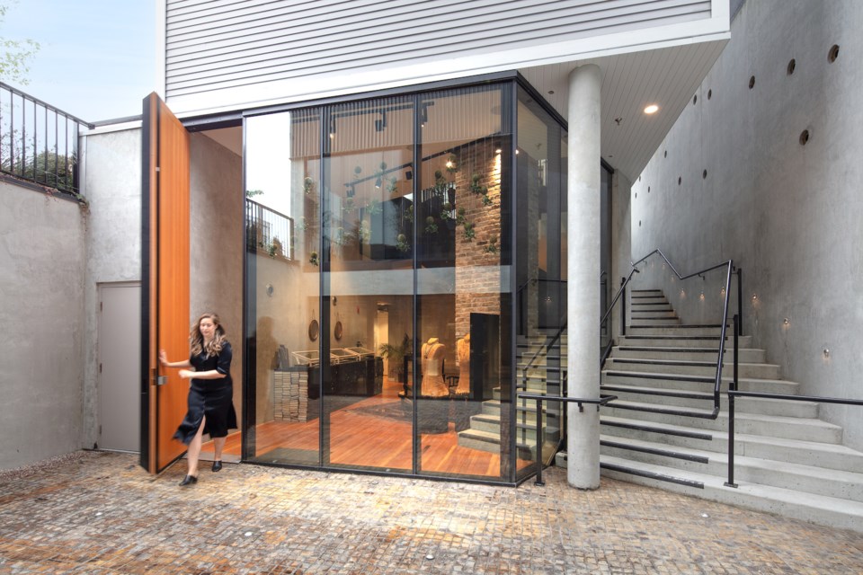 And a below-ground courtyard connects the showroom and office to the tower where the magic happens.