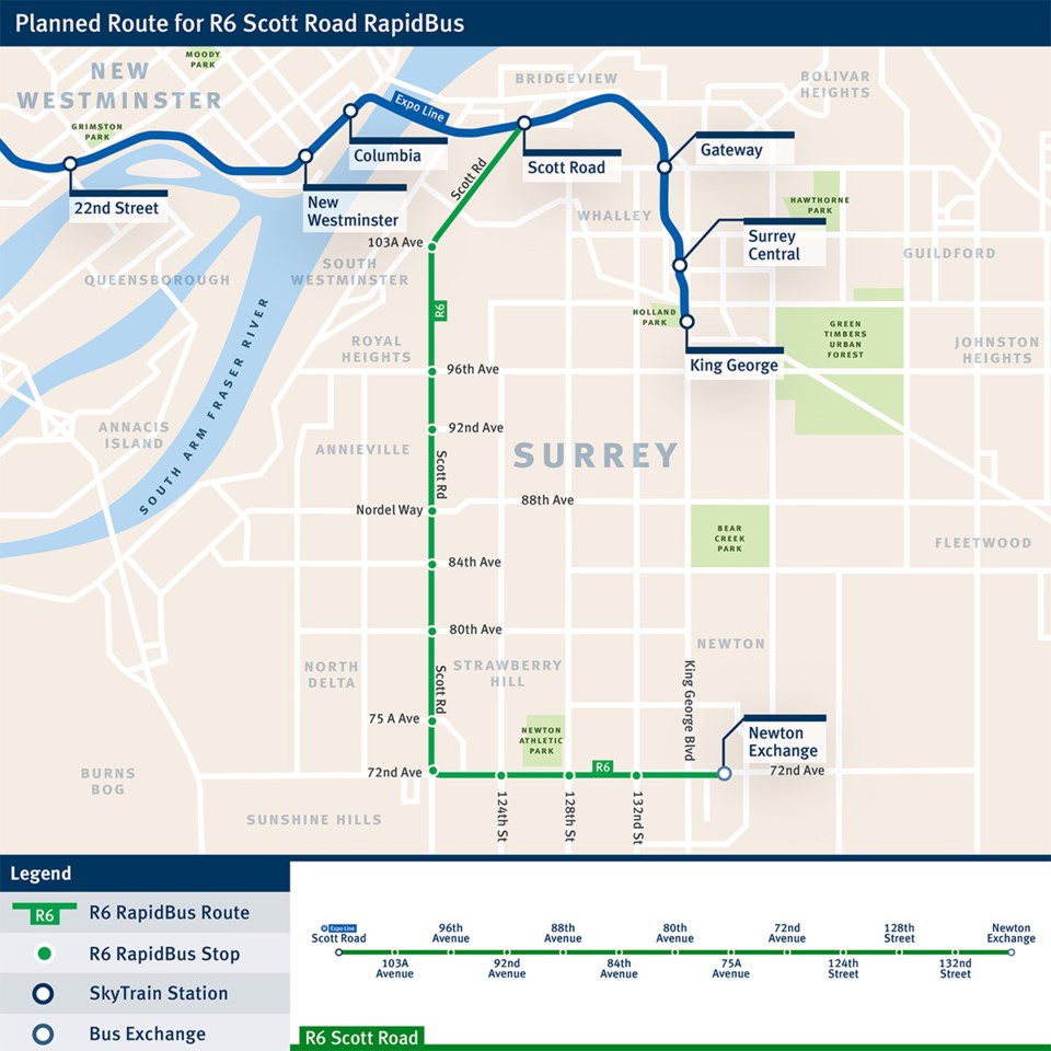 Express bus route planned for Scott Road on Surrey-North Delta, BC ...
