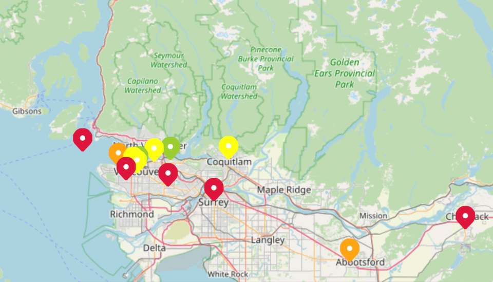 smell vancouver odour ranking map