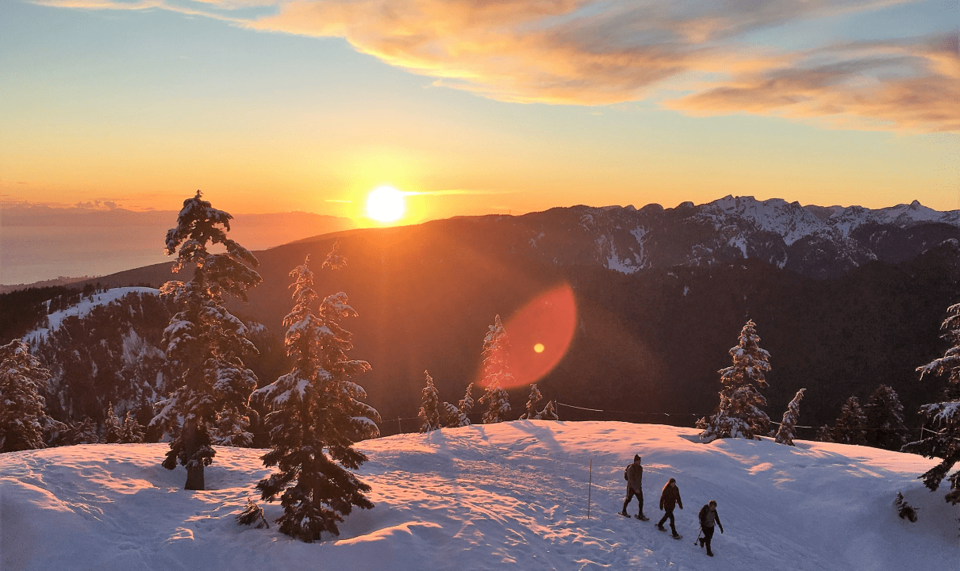 Mount-Seymour-to-Brockton-Point-Winter-Route-sunset