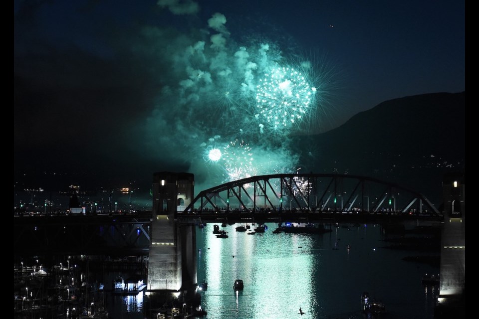 Fireworks night in Vancouver on July 27, 2022.