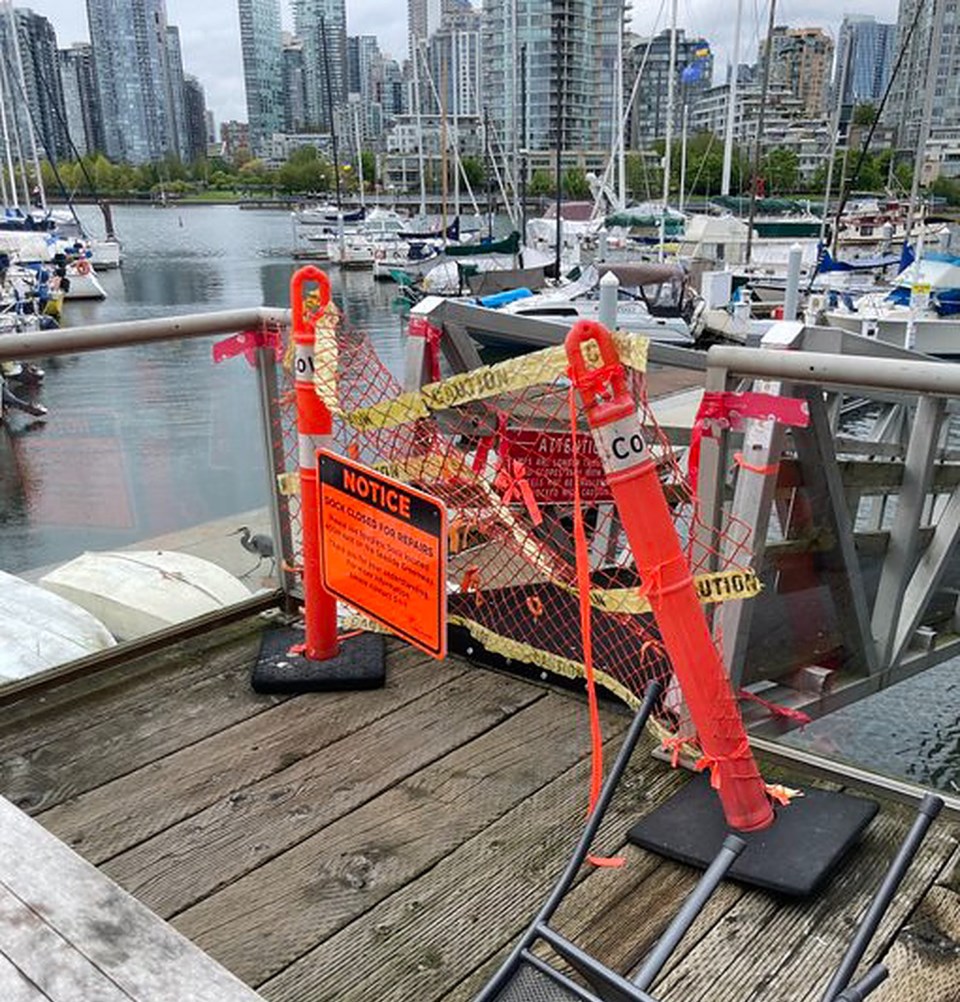 false creek ferries damaged dock