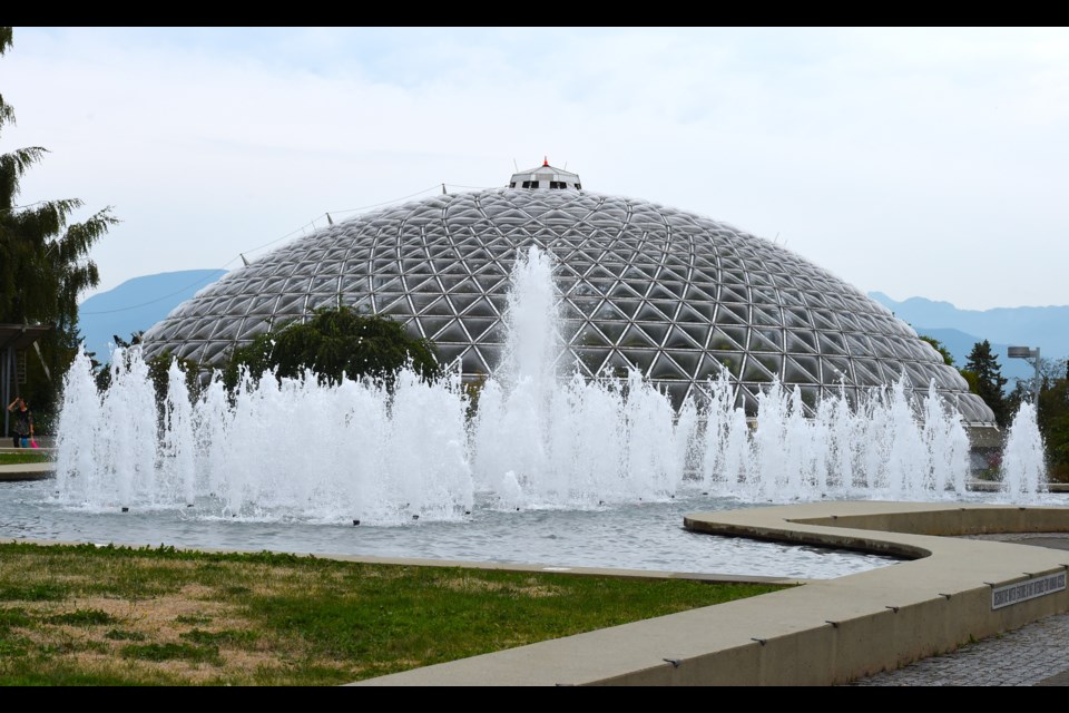 The fountain is located on top of the city's reservoir on top of Little Mountain.