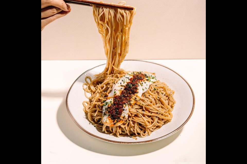 Oyo Korean Noodles features noodle dishes for $9.99 each and it's tucked inside a Downtown Vancouver poke shop