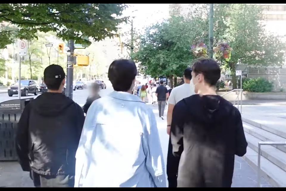 Some of Seventeen wander through Vancouver.