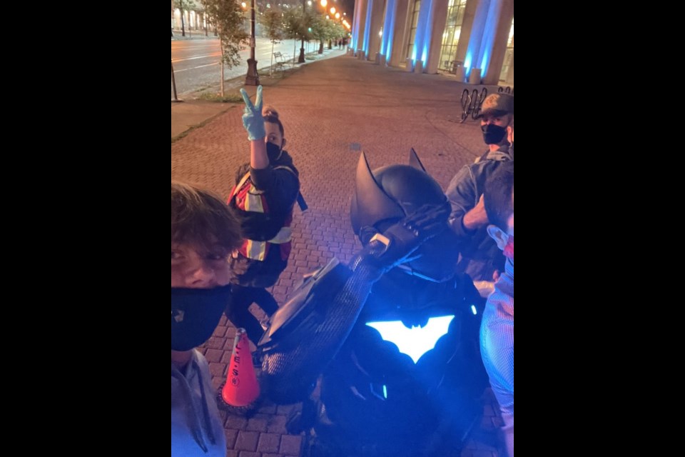 The superhero cast and crew of CW's popular show “Batwoman” were filming in the city on Aug. 20, 2021, by the 鶹ýӳPublic Library.