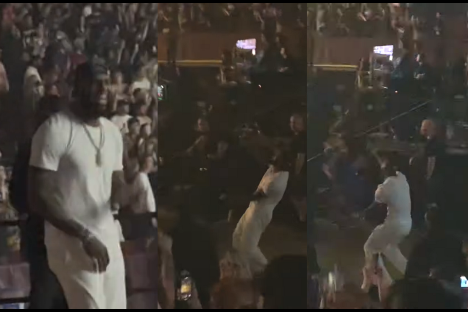 LeBron James was having the time of his life and dancing at Kendrick Lamar's Vancouver show.