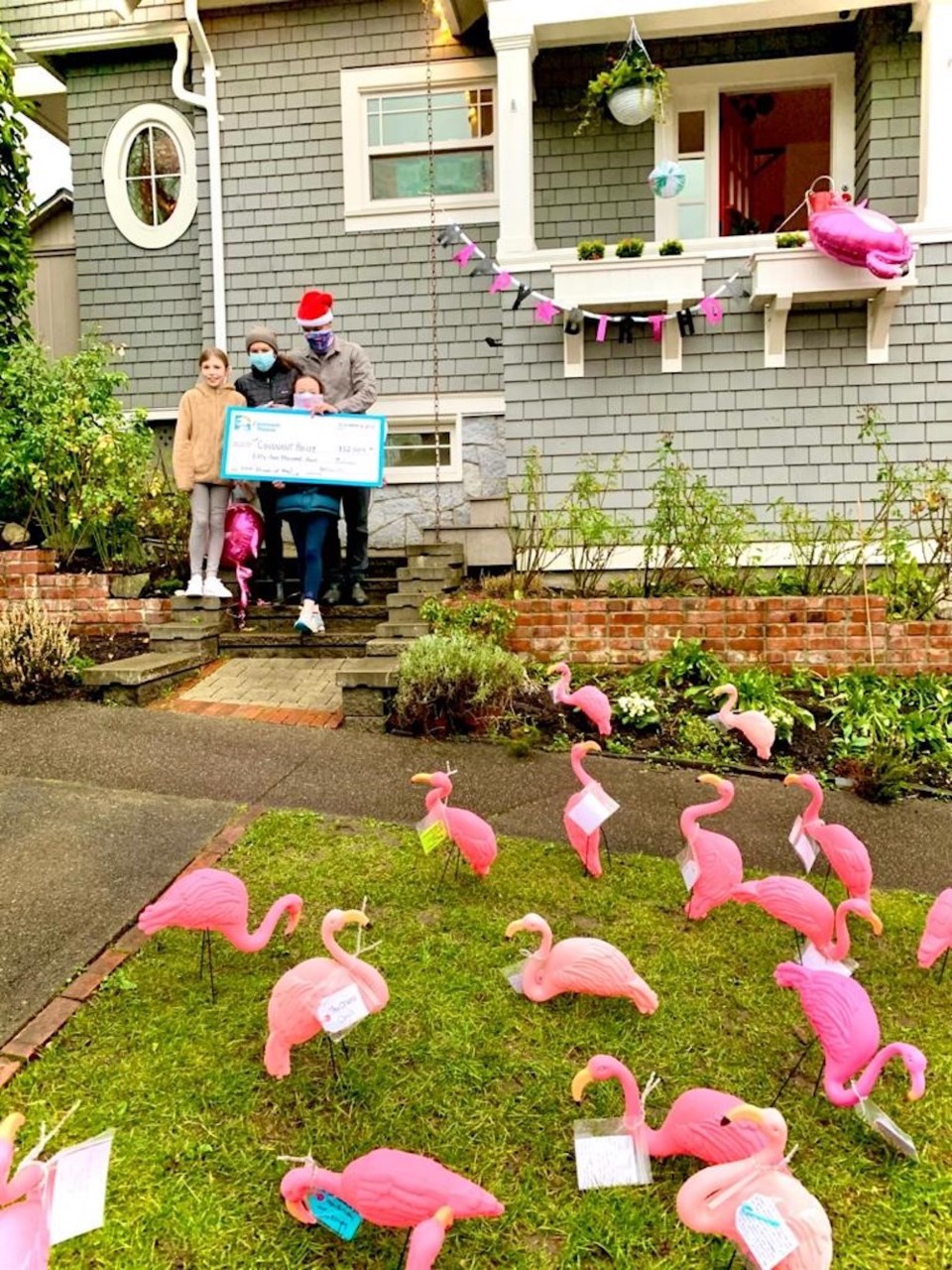 Mega Flamingo Car Rally Fundraiser Image with Family