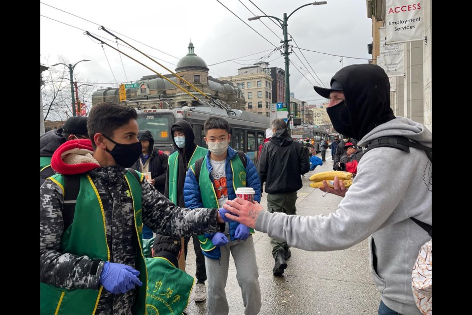 Project Hastings is a Vancouver student-run non-profit organization that donates meals and care packages to unhoused residents in the Downtown Eastside. 