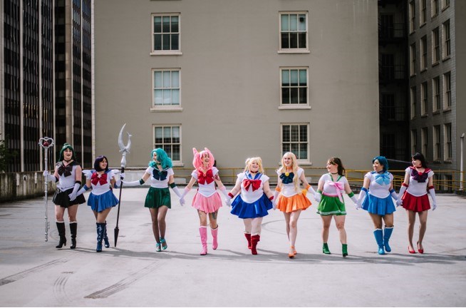 Sailor Moon and her friends were spotted in downtown Vancouver
