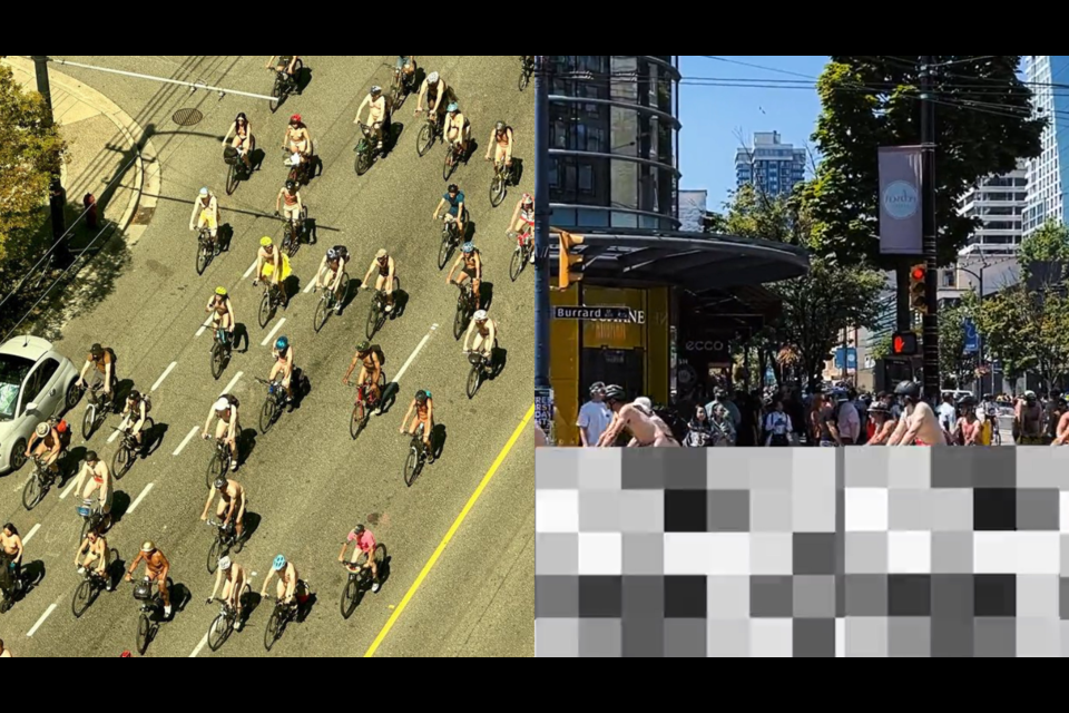 On July 8, 2023, the World Naked Bike RIde wound its way through Vancouver.
