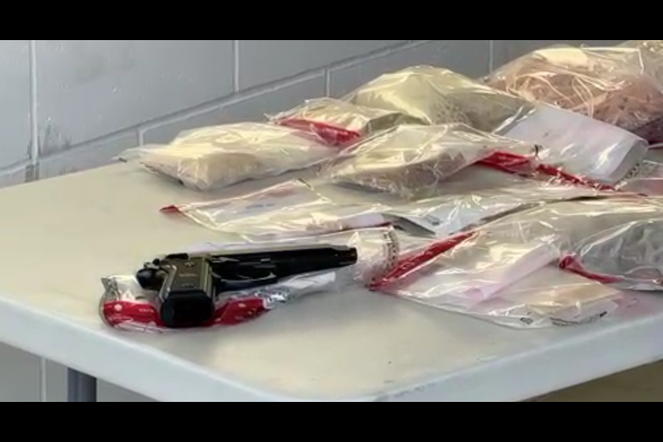 A replica handgun was found along with $4 million worth of illicit drugs in a recent seizure by the Vancouver Police Department.