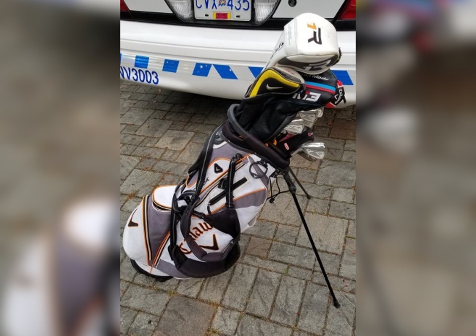 north vancouver principal finds golf clubs