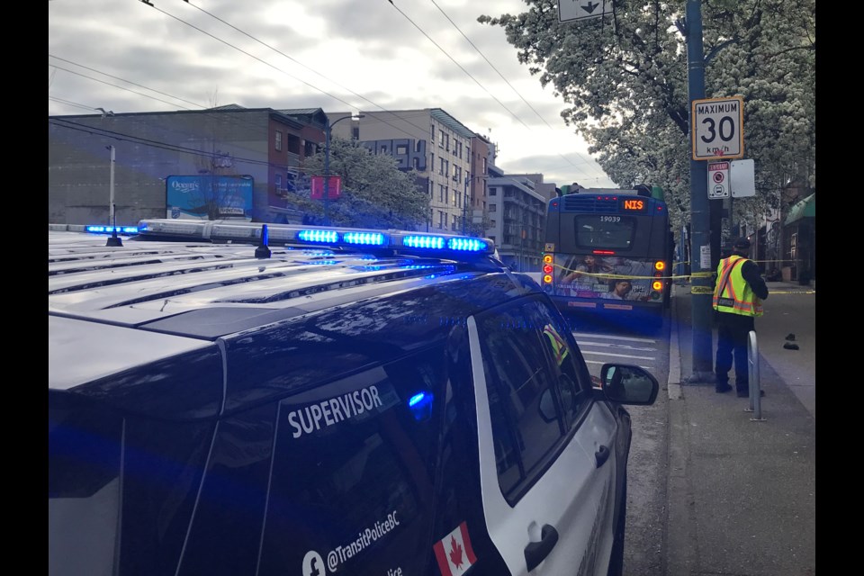 Vancouver police are on scene investigating a "serious assault" that occurred on a bus Downtown.