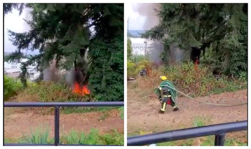 surrey-fire-scott-road-skytrain-station-firefighters-august-2021