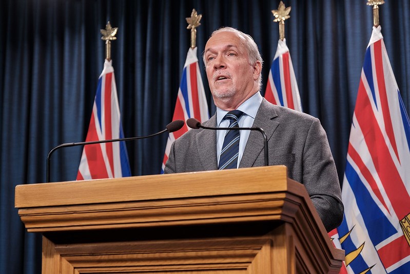 Premier John Horgan speaks to the media on Nov. 18, 2020. | Flickr/Province of B.C.