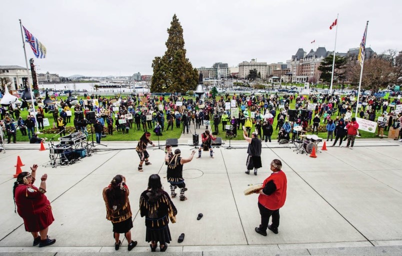 Victoria_BC_Legislature_Protest_Forest