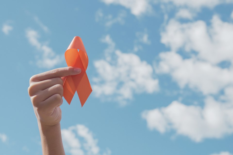 Orange ribbon stock