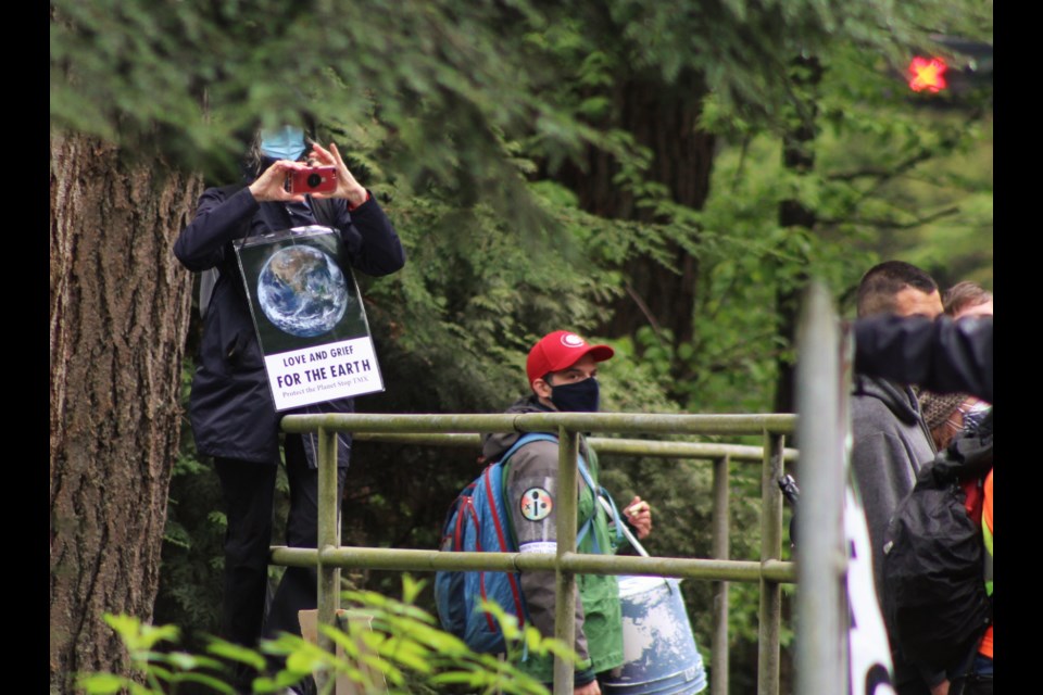 Extinction Rebellion protesters and the Vancouver Police Department met today as the climate activists aimed to block Lions Gate Bridge.