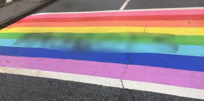 rainbow-sidewalk-homophobic-slur-burnaby-2018