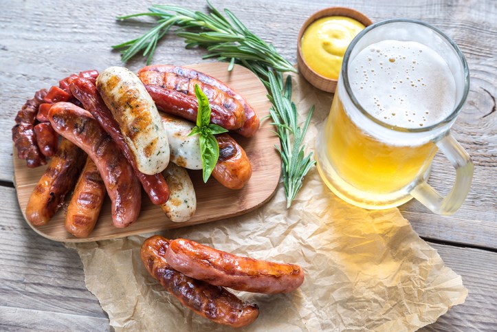 sausages-beer