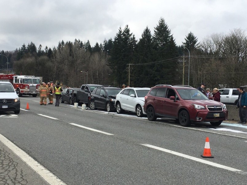 seven car pileup north vancouver