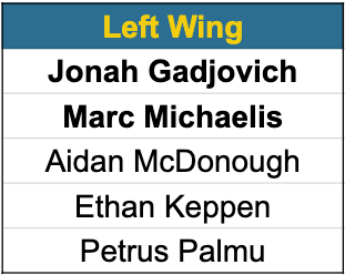Canucks left wing prospects