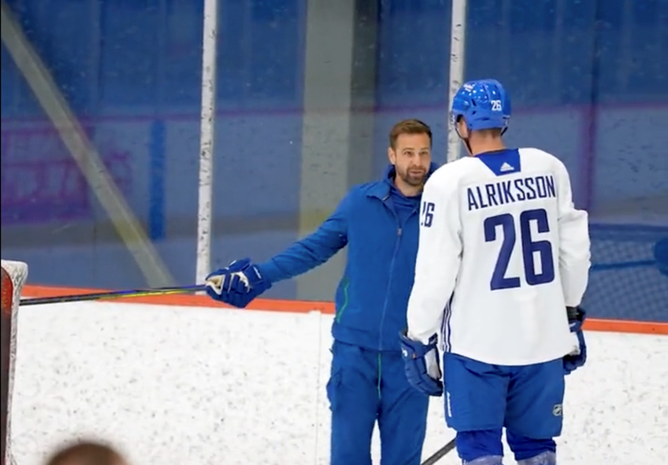 chris-higgins-vilmer-alriksson-canucks-camp-twitter