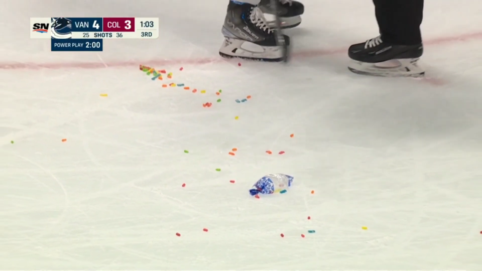 Devils fans litter ice with trash after three goals called back by