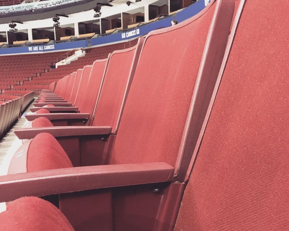 Empty seats at Rogers Arena