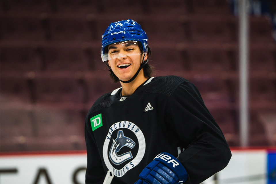 The Canucks' social media welcoming post for Ethan Bear is in both Cree and  English : r/hockey