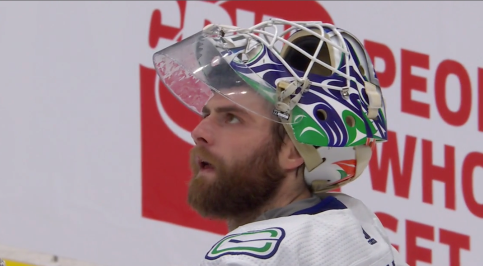 Frustrated Braden Holtby