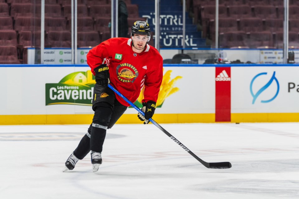 hoglander-morning-skate-canucks-twitter