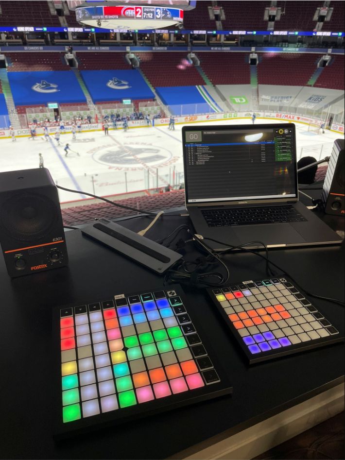 hot cue controllers at Rogers Arena