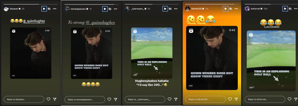 hughes-teammates-golf-prank-stories
