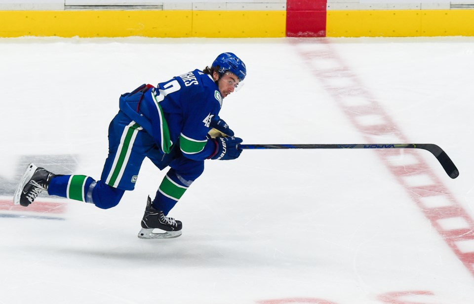 Captain Hughes helps Vancouver Canucks power past Oilers 5-2 - Clearwater  Times