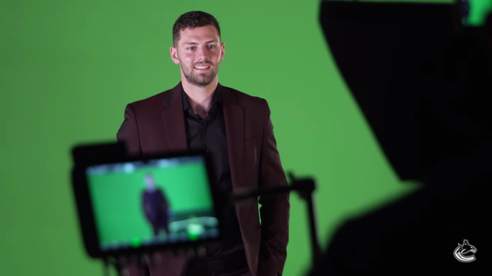 Jason Dickinson at NHL Media Day