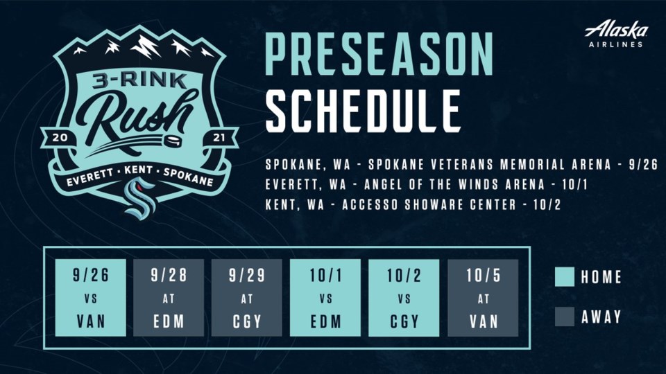 Kraken preseason schedule